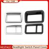 ABS Chrome osłona panelu przełącznika reflektorów samochodu naklejka dekoracyjna tapicerka dla Toyota CHR C-HR 2016 2017 2018  