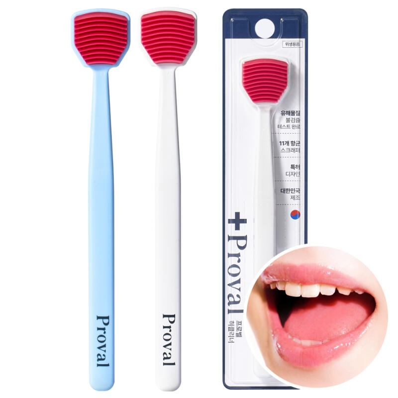 PROVAL Tongue Cleaner 0.01mm 11 pcs, 2 scrapers 2 (white/blue)