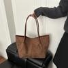 Vintage Wildleder Einfache Lässige Umhängetasche Damen Mode Große Kapazität Handtasche Bequem und Vielseitig Textur Verbundtasche