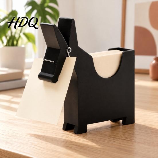 Office Desk Organizer Mule Shape Sticky Note Holder Memo Pad Cards Organizer Plastic Photo Holder Stable Dispenser for Home Desktop Storage