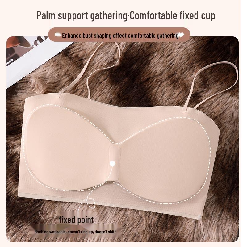 Thin Strap Uplift Bra: Wire-Free Wrap, Beautiful Back, Small Chest Support