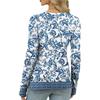 Camiseta de Fondo Ajustada para Mujer y Invierno Moda Casual Estampado Degradado Cuello Redondo Jersey Manga Larga Top