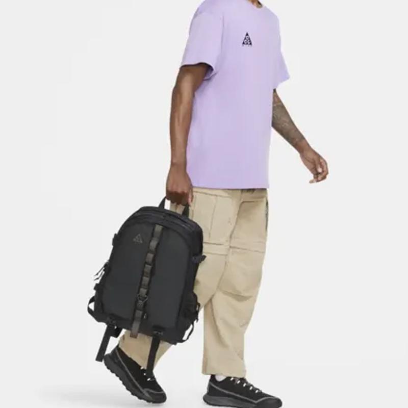 Nike ACG Series Karst Sports Casual Polyester Backpack Unisex Backpack Black CK7510-013