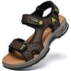 Neue Sommer Herren Sandalen aus echtem Leder Modedesign Atmungsaktive Freizeitschuhe Herren Weiche Sohle Outdoor Strand Sandalen Große Größe 46