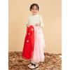 Girls' Long-Sleeve Bowknot Tulle Party Dress