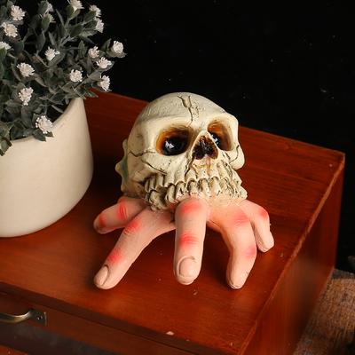 Halloween Skull Simulation Hand Horror Courtyard Resin Ornament Ghost Festival Skull Conch Ghost Hand Parody Decoration
