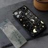 Glitter Bling Stars Moon Phone Case Tempered Glass For IPhone 13 17 14 16 12 15 11 Pro XS Max Plus Mini X XR SE2020 Coque