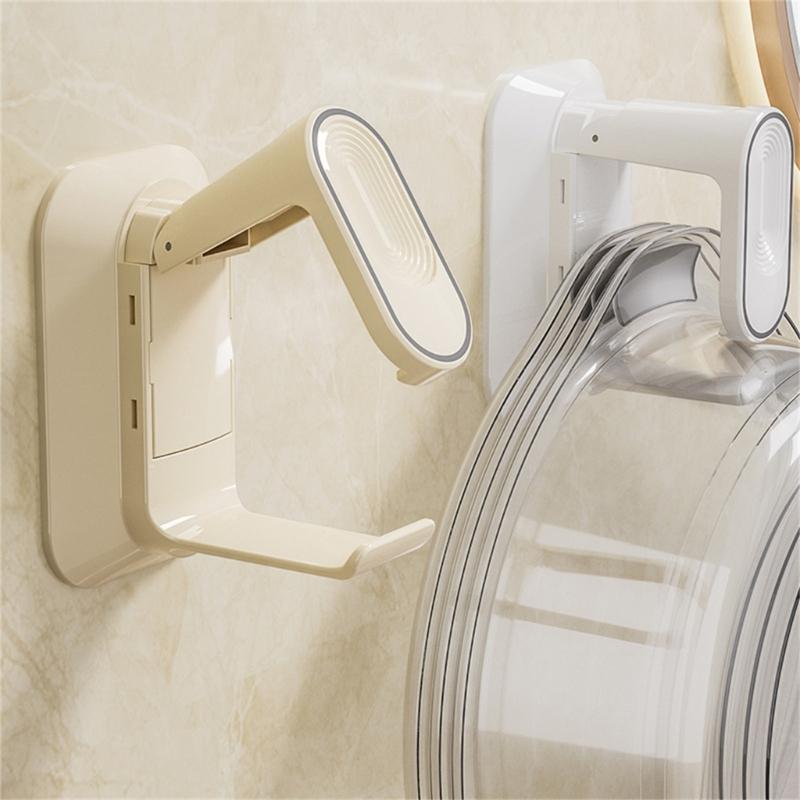 Adjustable Tension Shower Hook Space Efficient ABS Bathroom Storage Solution Telescopic Wall Mounted Storage Rack