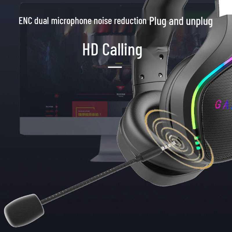 Cross-border Bluetooth Gaming Headset with Detachable Microphone, 2.4G Noise-Cancelling for PC and Phone