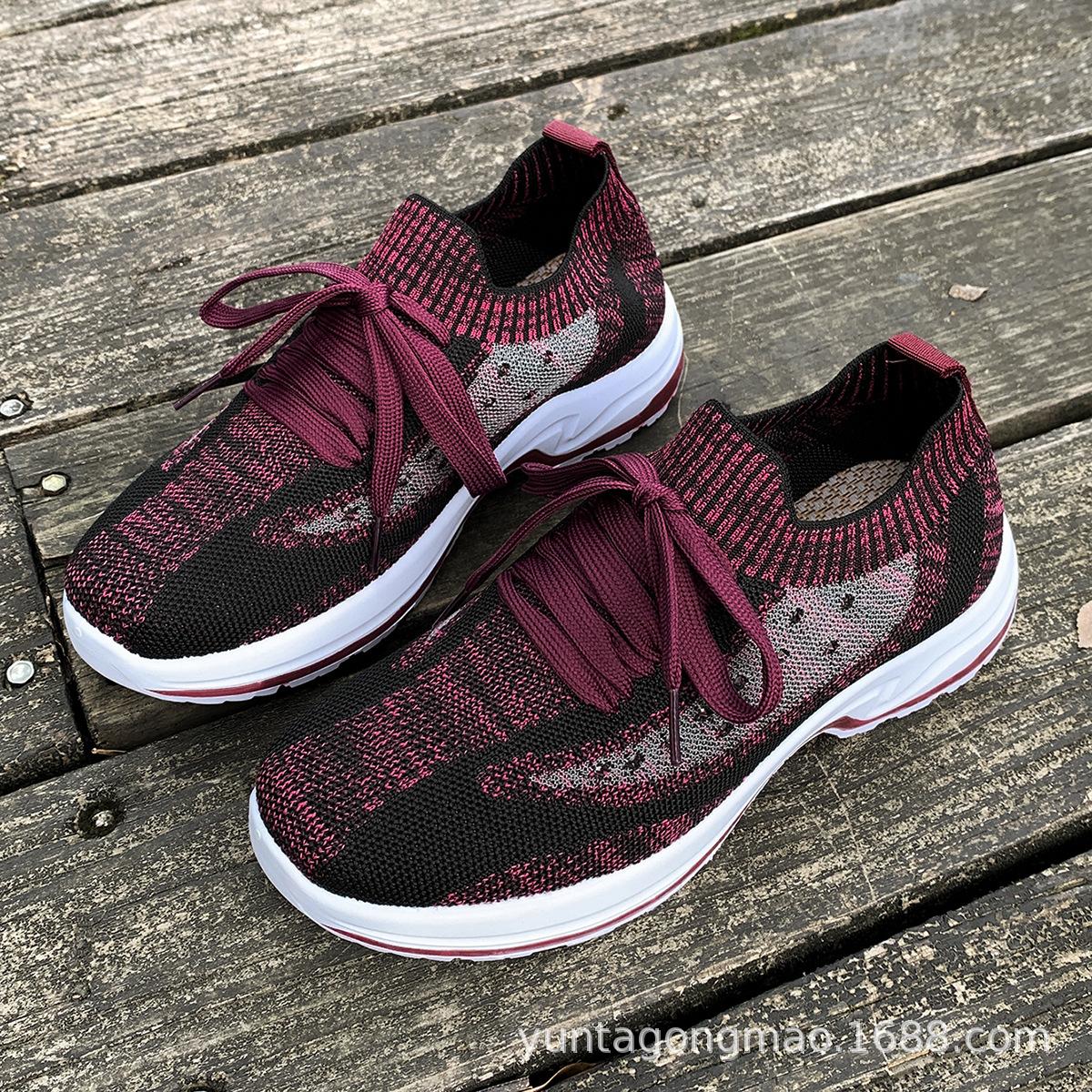 

Модные женские летние большие модные женские туфли сетчатые повседневные туфли уличные кроссовки 2025 новые женские вулканизированные туфли zapatos de mujer 41 багровый