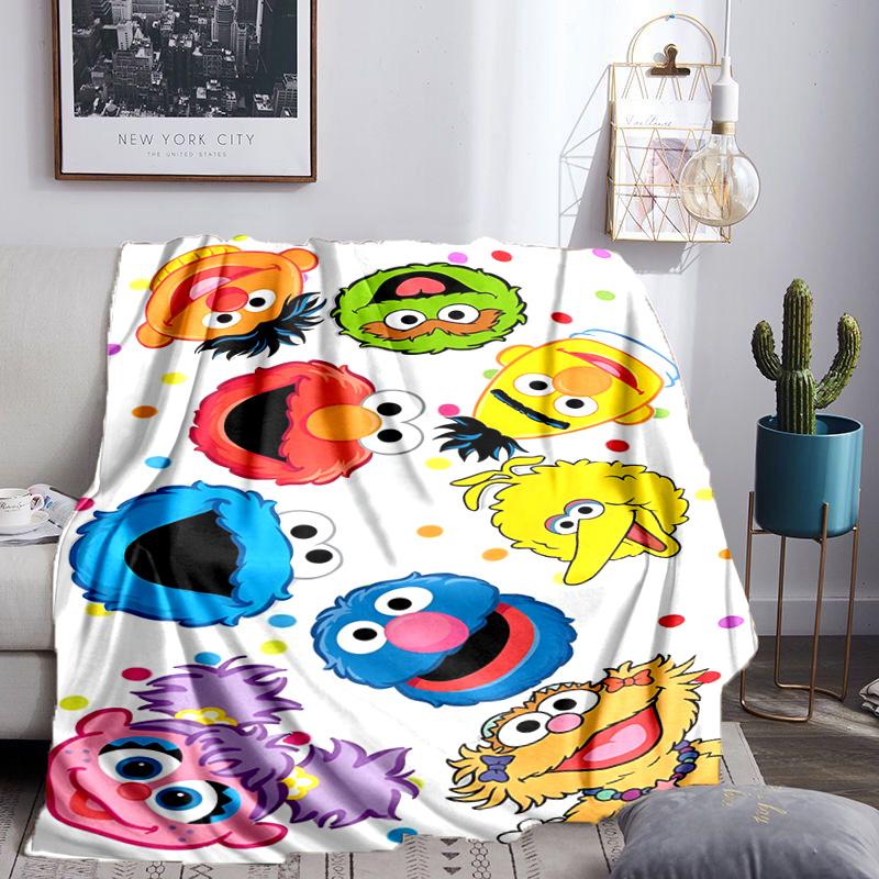 Se-same Characters Throws Blanket Flannel Blankets Plush for Couch Bed Gifts for Men Women Travel picnic blanket Christmas fan gifts