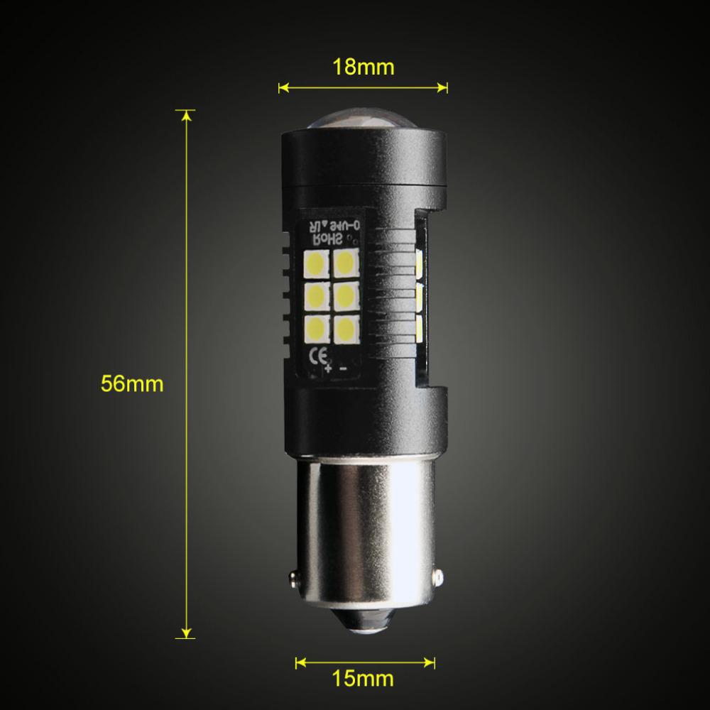 LIGHTP21W 1156 BA15S Canbus Car Led Bulb 3030SMD LED Auto Reverse DRL Car Light 12V 24V Automobiles Lamp for Universal