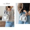 Benennen Sie 3-Wege Glänzende Kordelzug-Tragetasche Schultertasche RSG23136 um