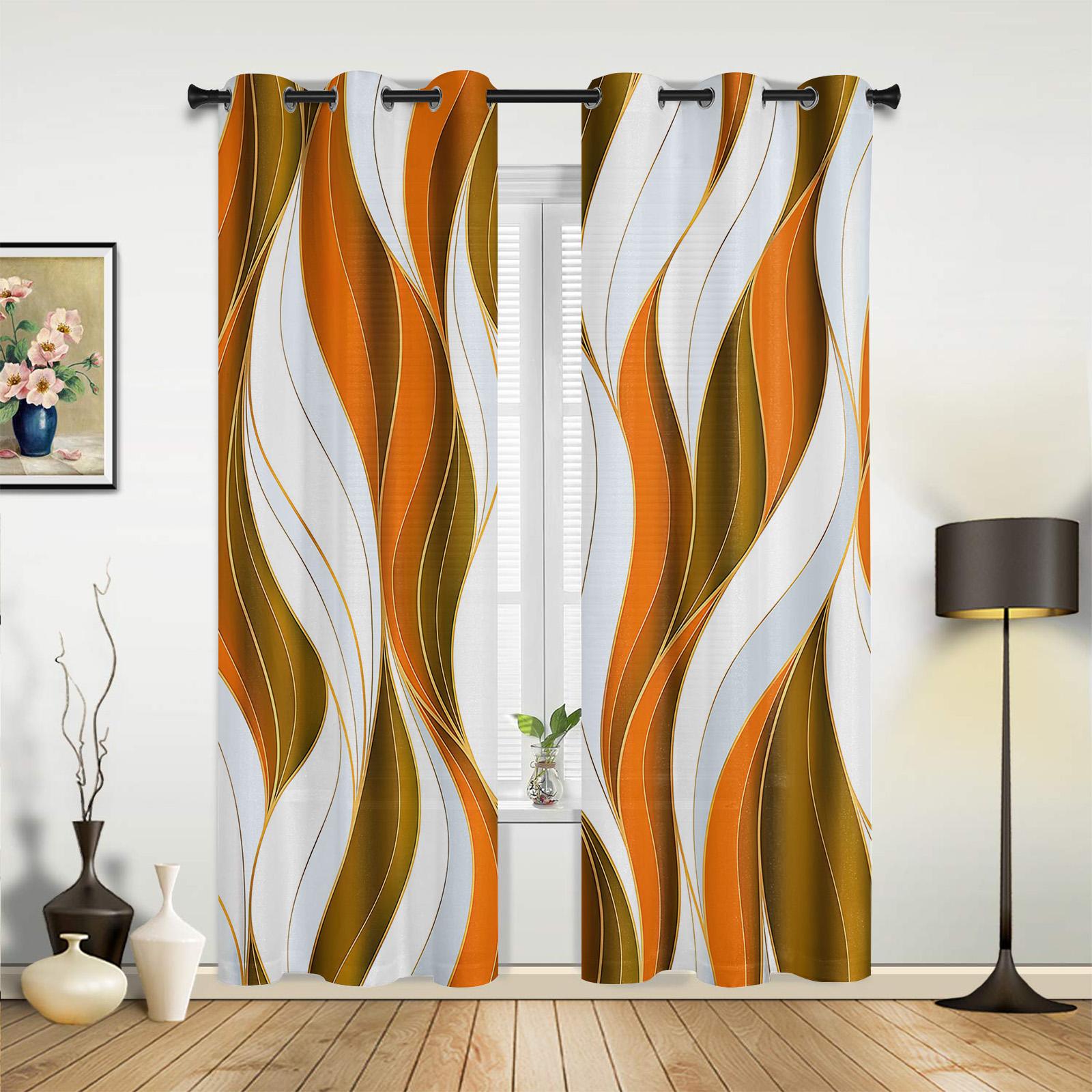 

Темно-сині хвилясті абстрактні лінії штори для спальні вітальні драпірування кухня дитяча кімната віконна штора сучасний домашній декор 135W x 60H(cm) x1