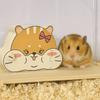 Cartoon Hamster Hideout House Magnetic Door Hamster Hide Cave Small PetSleeping Nest Pet Supplies
