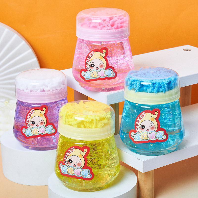 Squeeze Pupu Kids' Safe Non-Stick Foaming Slime for Stress Relief and Fun