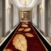 Luxury 3D Golden Leaf Pattern Long Corridor Carpet Room Decoration Hallway  Rug Non-slip Hotel Runner Carpets Stairway Floor Mat