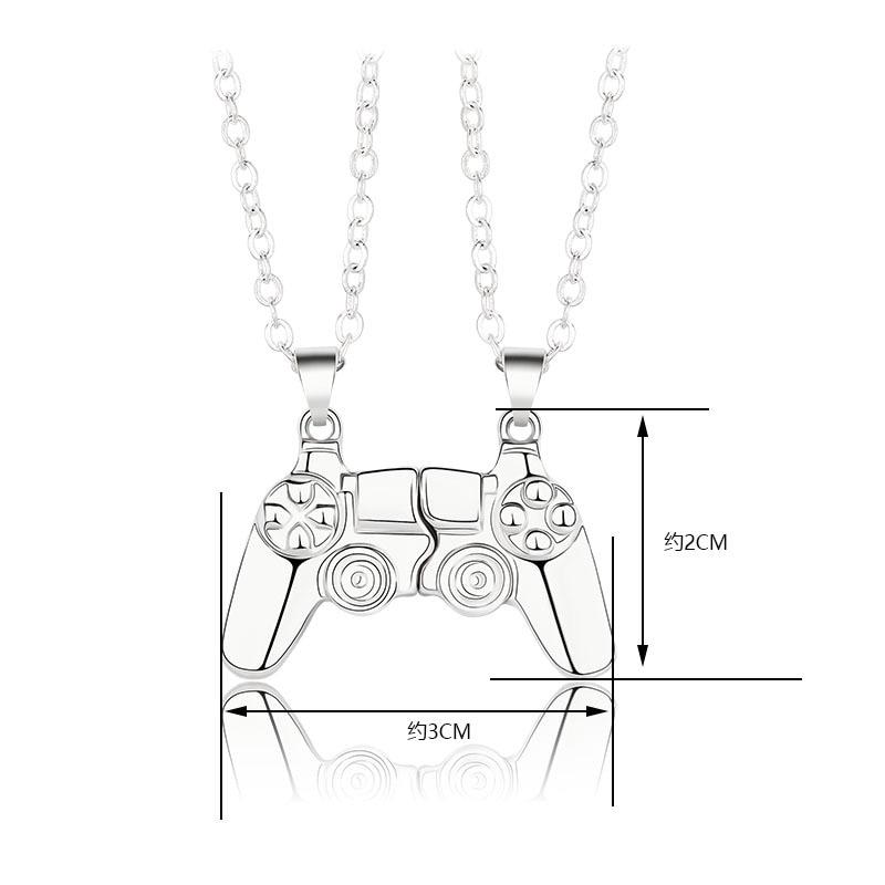 Fashion New Game Controller Couple Necklace A Pair Of Magnet Stone Men 'S And Women 'S Valentine 'S Day Pendant Necklace Gift