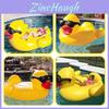 Gelbes Enten-Schwimmtier Pool-Liege PVC Cartoon Wasserrutsche Für Erwachsene Kinder