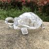 1PC Crystal Turtle Figurine Miniature Tortoise Statue, Chinese Lucky Ornament For Home Office Desk Decoration Accessories