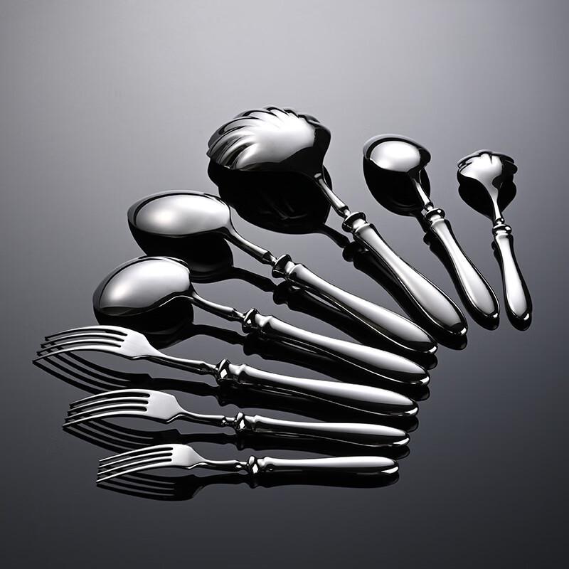 Qianxing 304 Stainless Steel Gourd Handle Large Round Spoon Set