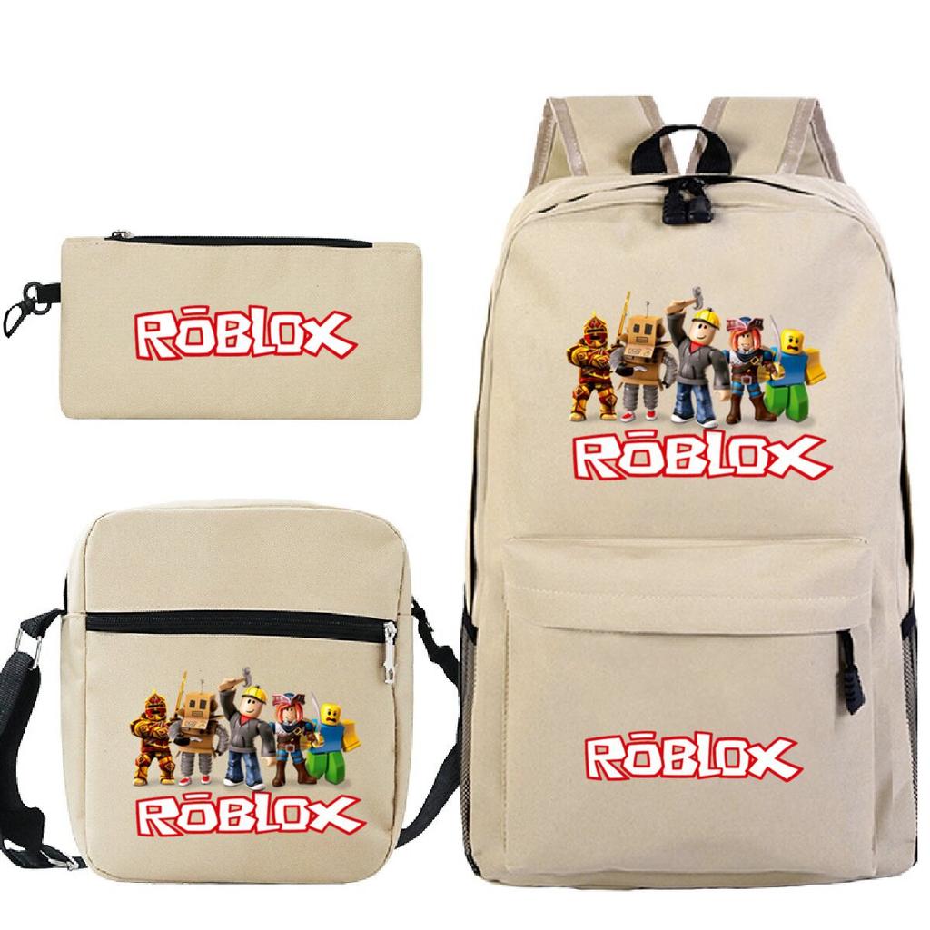 Primary And Secondary School Students Casual Schoolbag Three-Piece Cartoon Game Merchandise Printed Children'S Fashion Backpack