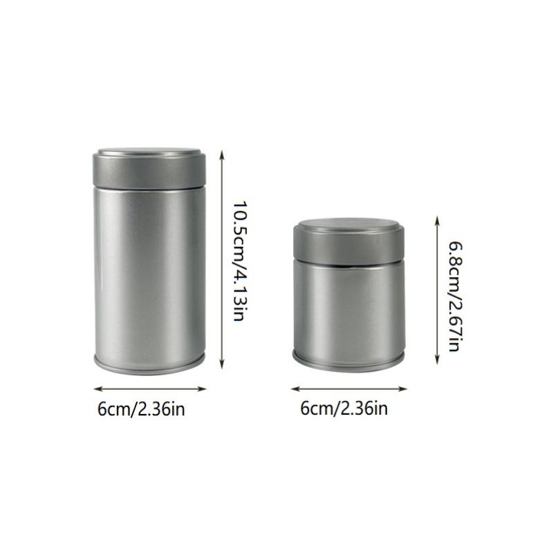 Airtight Tinplate Tea Canister Storage Container For Leaf Tea Bags Matcha Powder Sealed Pantry Organizer Kitchen Tea
