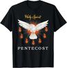 Pentecost Doves Fire Flame Holy Spirit Christian  Wo T-Shirt