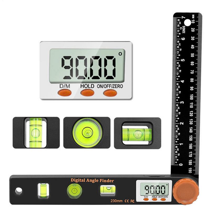 4-in-1 Digitaler Winkelmesser Digitaler Winkelmesser Multifunktions-Wasserwaage Winkelmesswerkzeug mit horizontaler vertikaler Libelle