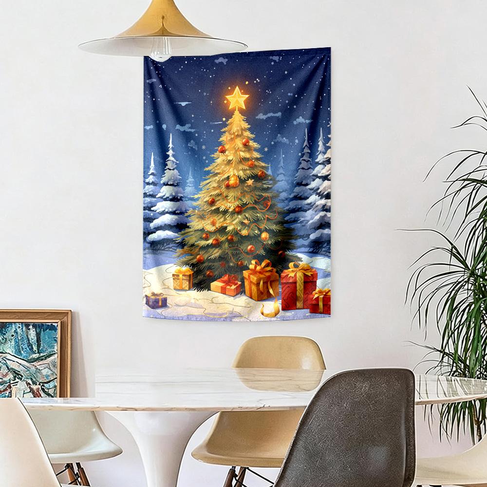 Christmas Wall Decor Tapestry Art For Pet Memorial Birthdaywedding Party Backdrop Family Gift