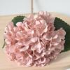 Artificial Hydrangea Single Stem with Leaves - Fake Flower for Wedding, Home, and Photography Decor