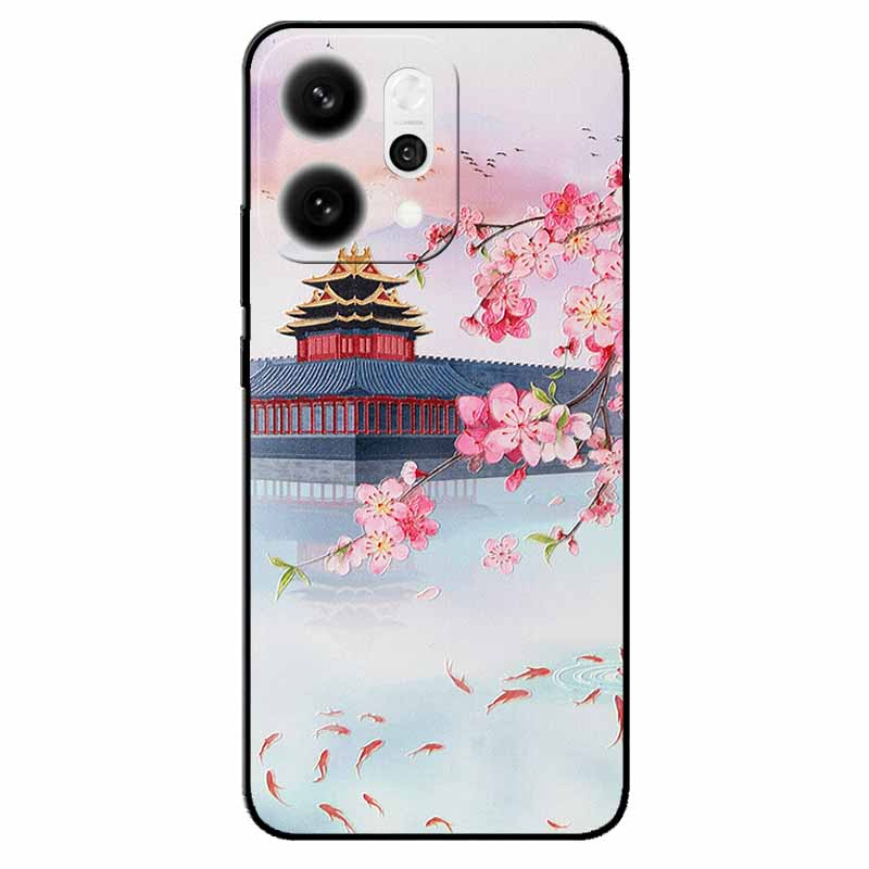 3D Cartoon Emboss Case For Oppo Reno14 5G Relief Embossed Retro Silicone Back Cover For Reno 14 CPH2737 Funda Anime Coque Reno14