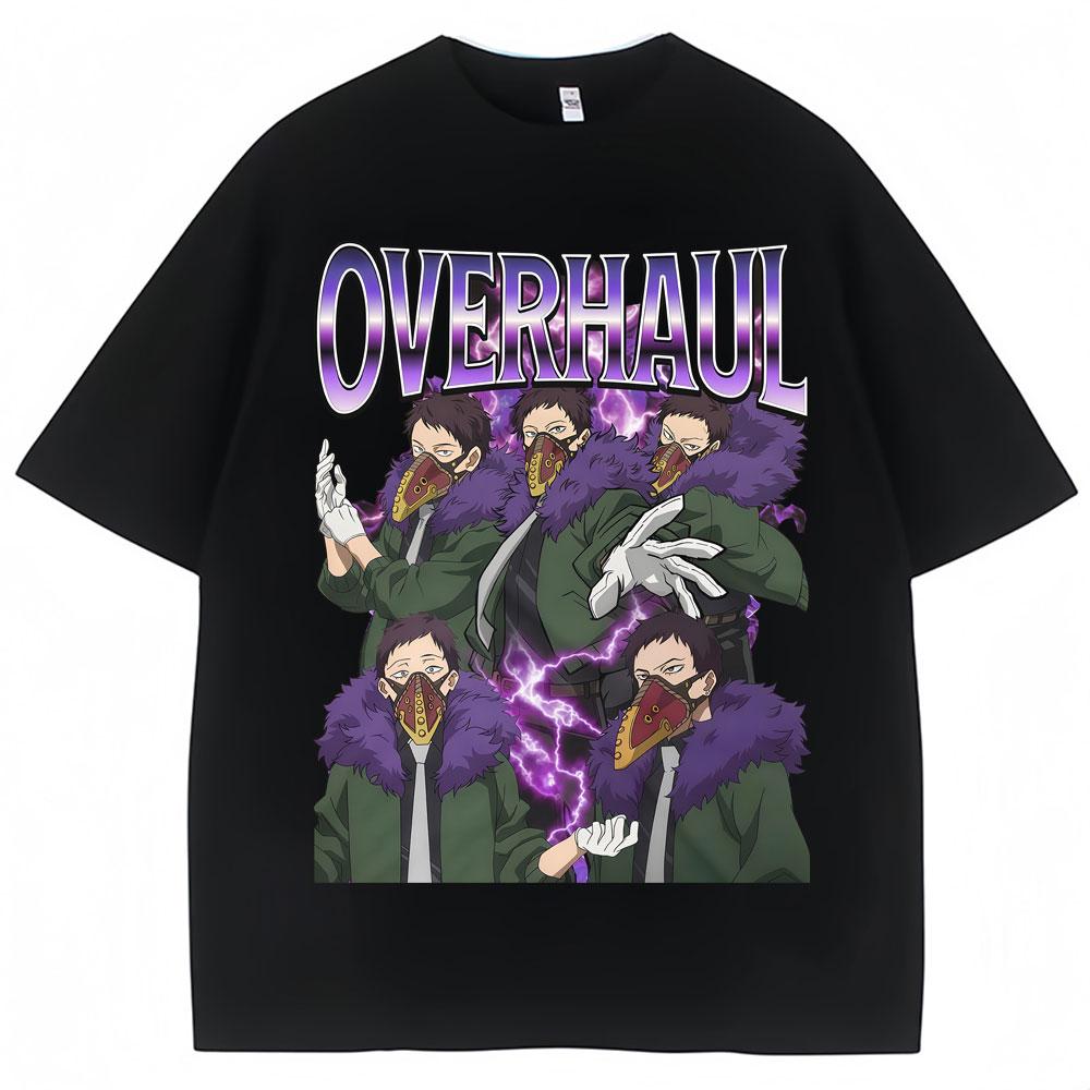 

90s Anime My Hero Academia Overhaul Graphic T-Shirt Vintage Harajuku Fashion Men Women T Shirt Oversized Shirt S