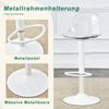 2-Pack Adjustable Bar Chair: Transparent Backrest + White Metal Legs, Height-Adjustable from 82-104 cm, 360 degrees Rotation.