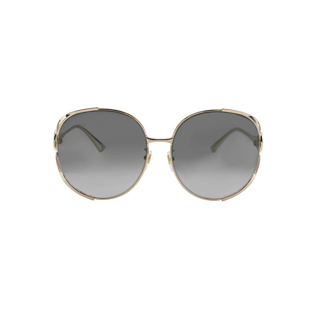 Gucci Logo Irregular Shape Sunglasses Women sunglasses Green GG0225S001