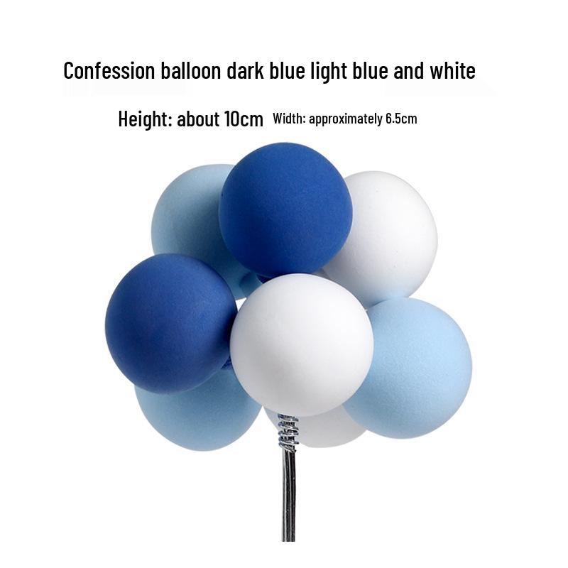 Colorful Retro Balloon Cake Toppers – Round Ball Dessert Decorations