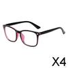 4x Plain Glasses Unisex Big Lens Men Lightweight Eye Wear S