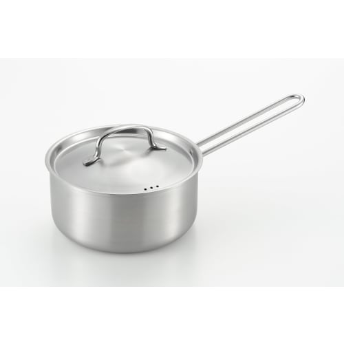 Yoshikawa Stainless Steel Saucepan, 18cm, 2.8L, Induction and Direct Heat Compatible, Made in Japan, Tsubame-Sanjo, Gogi (4111304, YJ3522)