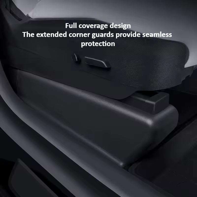 For Tesla Model Y Juniper / Launch 2025 Under Seat Corner Guard Seat Slide Rails Protector Cover Under Seat Anti-Kick Wrap Kits
