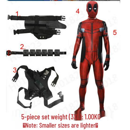 Deadpool Superhero Lycra Bodysuit Halloween Cosplay Costume