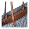 Fendi Roll Reversible Design Gold Accents Metal Details Cotton Tote Bag Shopping Bag Shoulder Bag Small Women tote bags blue 8BH424-AUT4-F1SXQ