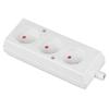 Triple Socket 16A 250V Detachable B/U White - Vt-302-0030