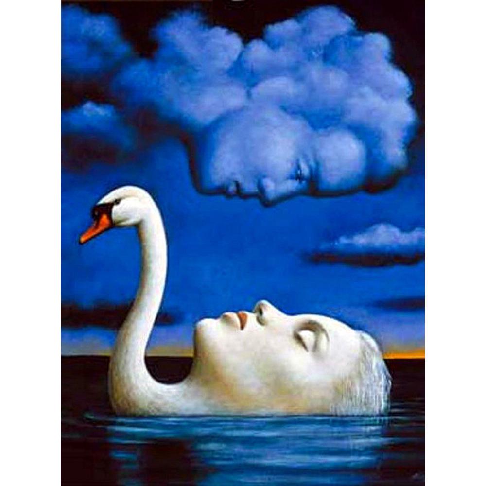 

Алмазная живопись Цветочные Жуки Пейзаж Сезон Стразы 5D DIY Алмазная Вышивка Листья Лотоса Парча Карп Мозаика Вышивка Крестом Ремесленный Набор Full Square 20X30CM светло-синий