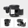 1 Piece Universal Tricycle Pram Phone Cup Holder Adjustable Black Baby Stroller Cup Holder 2-In-1 Twin Bottle Holder