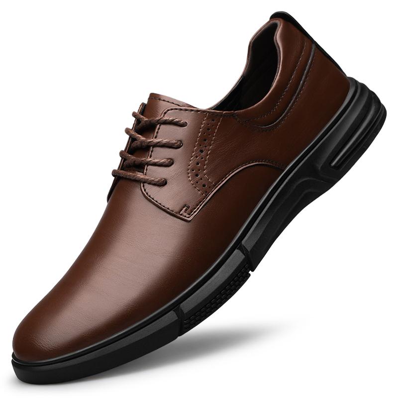 

2024 Повседневная обувь из натуральной кожи, роскошные брендовые мягкие мужские кроссовки, дышащие мокасины, мужская обувь для ходьбы и вождения Zapatos Hombre 37 коричневый