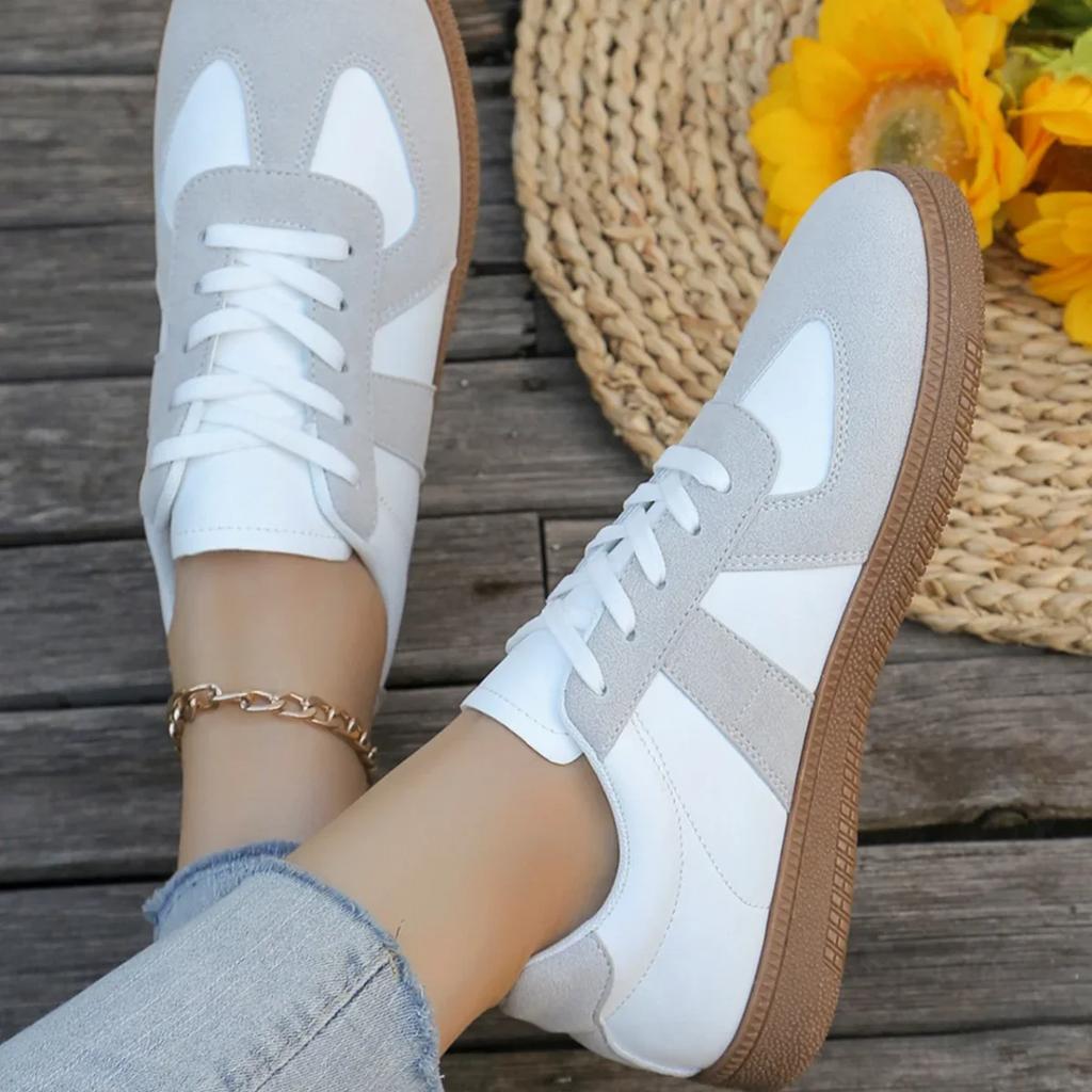 Spring and Autumn New Style Round Toe Soft Soled Casual Shoes Fashionable and Comfortable White Shoes Sports Shoes for Women