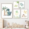 Nursery Nordic Poster and Prints Cute Dinosaur Egg Tree Leaf Monstera Wall Art Canvas Painting Wall Pictures Boy Kids Room Decor No Frame