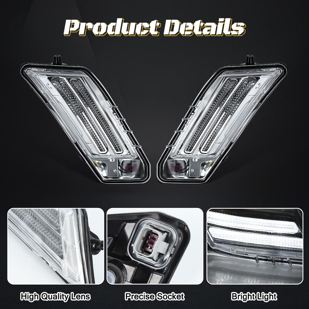 LED Fog Lamp For Volvo XC60 2009 2010 2011 2012 2013 Front Fog Light Daytime Running Lamp Daylight Driving 31290873 31290874 12V