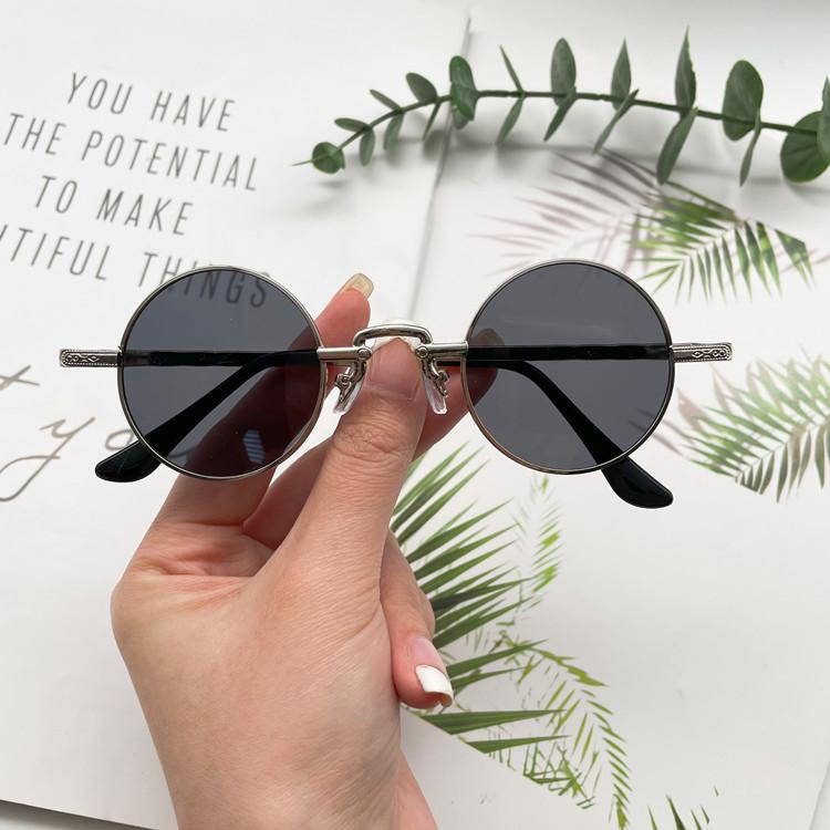 Retro Hip Hop Sunglasses Small Frame Round Street Shot Mini Small Glasses Funny Sunglasses Small Prince Glasses