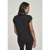 T-shirt Femme - Urban Classic - Col V - Manches Courtes - Coupe Loose - Noir